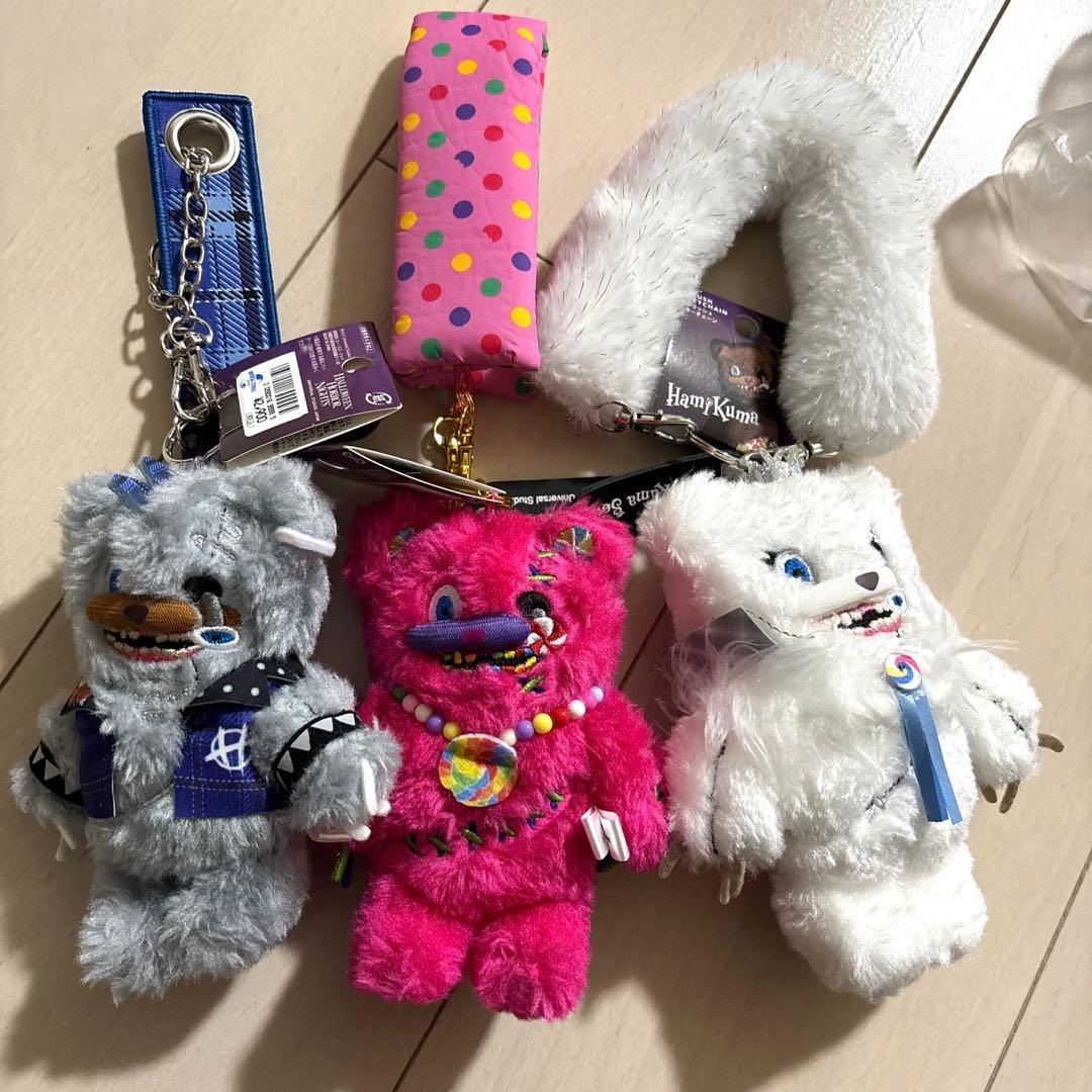 USJ ハミクマ ストラップ付きマスコットキーチェーン 2025年 3点