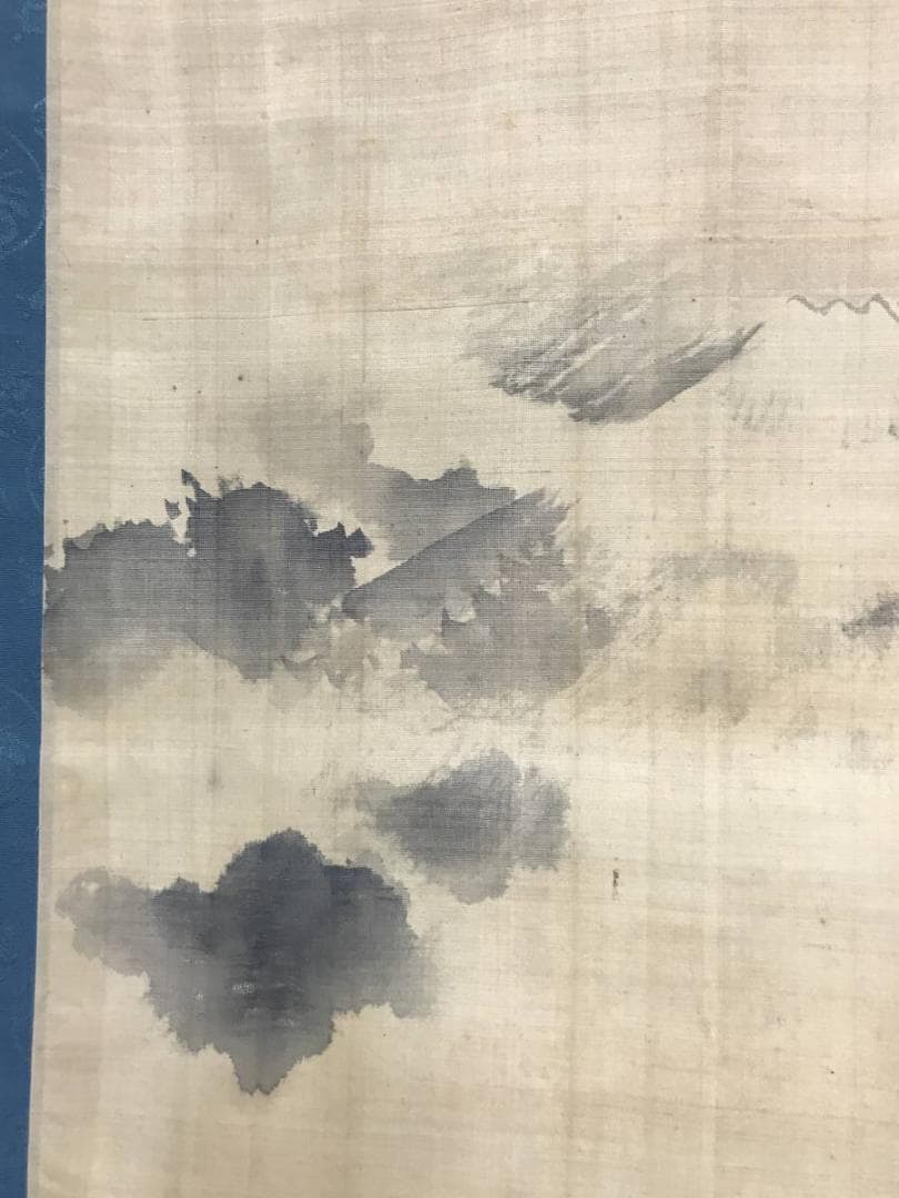 【真作】中林竹渓/富士図/山水図/富士山図/掛軸/名家伝来/AB-1000