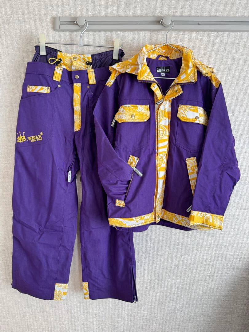 S. WEAR スキーウェア 紫/黄色 SMALL