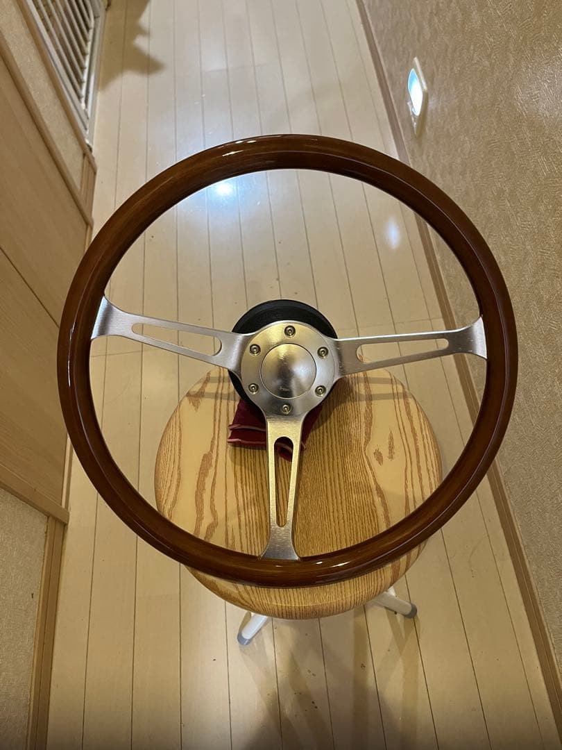 ウッド製 3本スポーク ステアリング 本体
