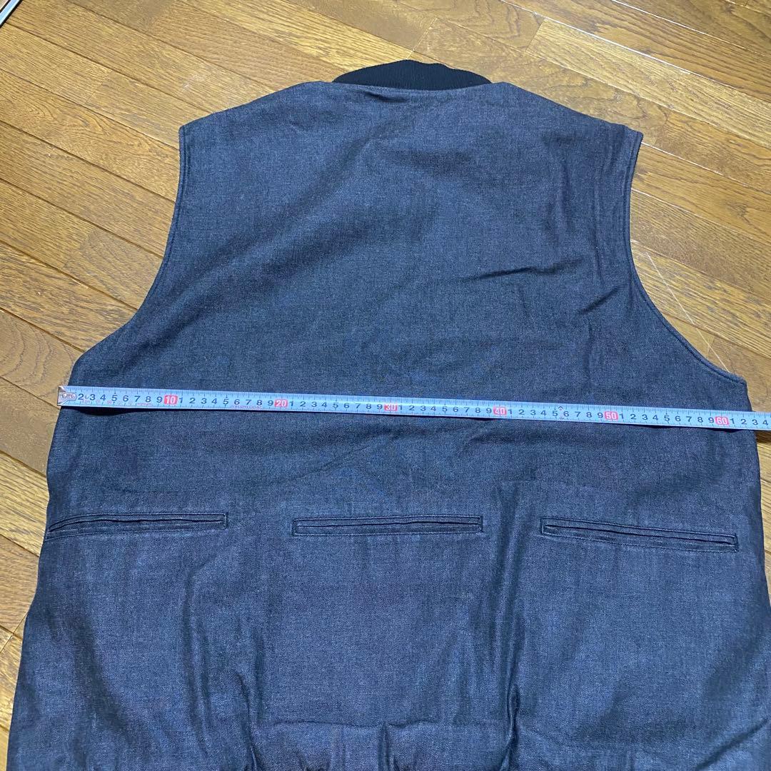 ササフラス リバーシブルベスト XL デニム フリース