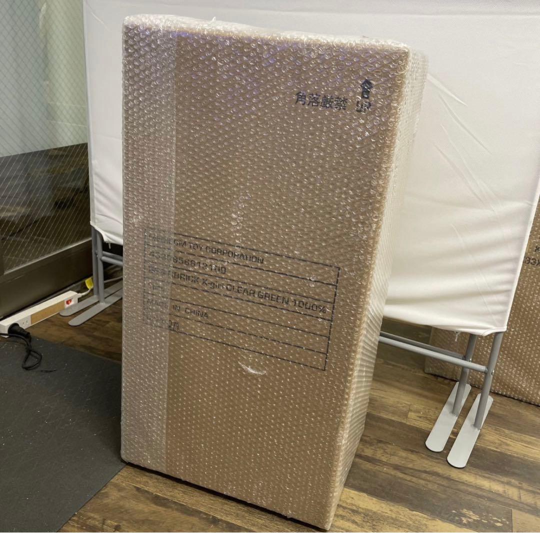 新品未開封 BE@RBRICK X-girl CLEAR GREEN 1000％