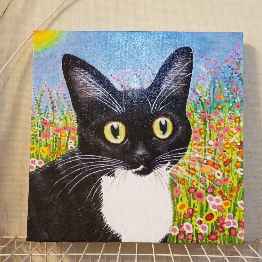 油絵　専用品　こちらを見つめるゆずちゃん