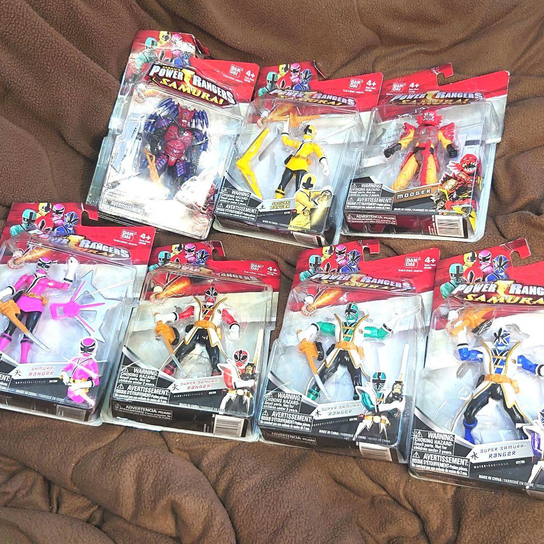 バンダイアメリカ★未使用品パワーレンジャーサムライフィギュア7体セット★送料無料