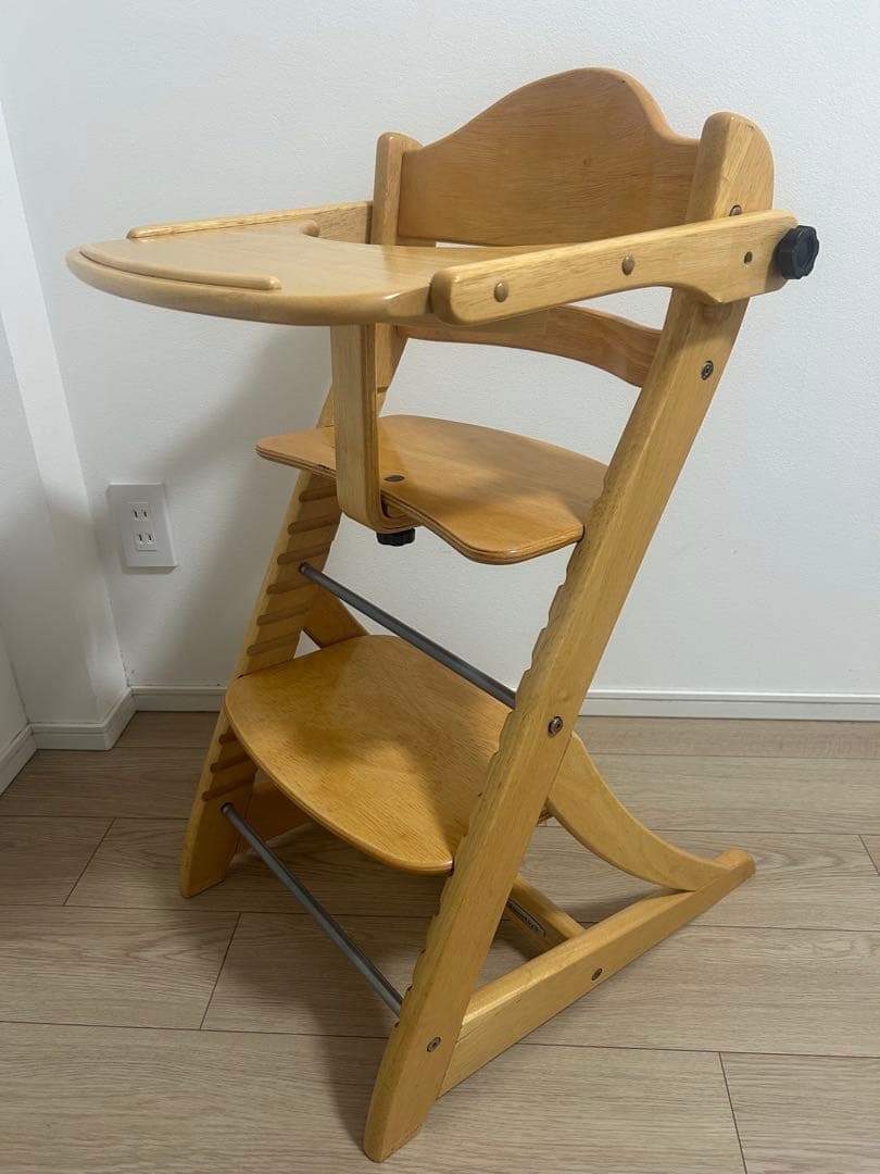 送料込！大和屋すくすくチェア　ハイチェア　消毒済