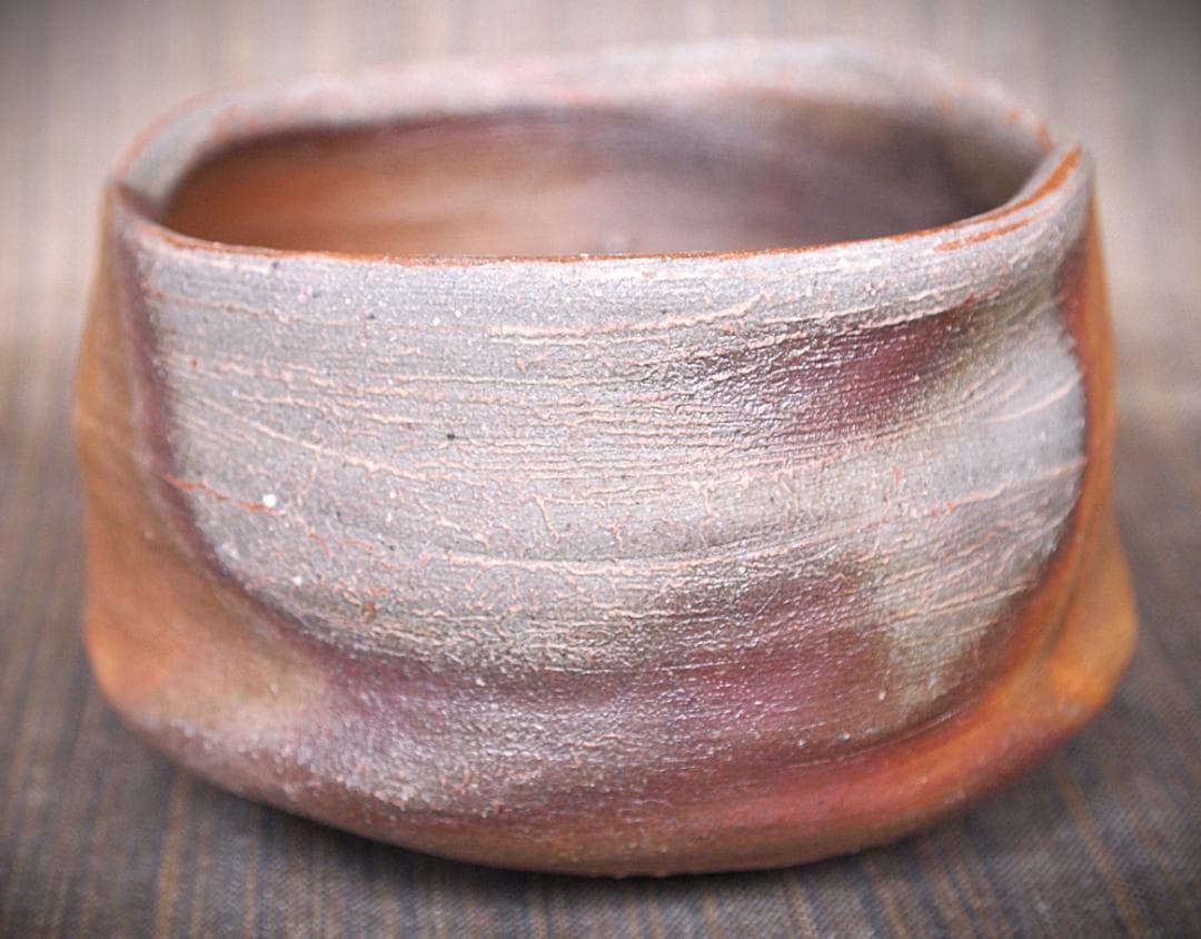 ハジミ★中村和樹★備前【窯変】茶碗A、角皿A,B、丸皿１８.５