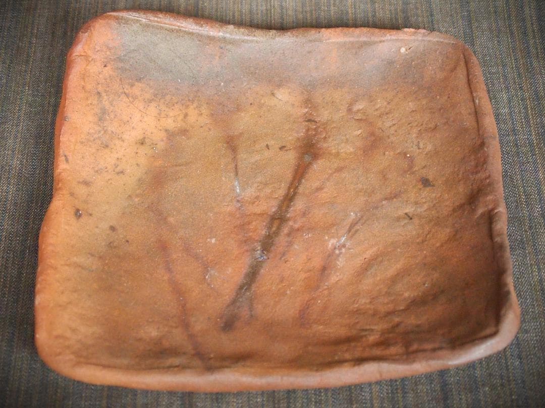 ハジミ★中村和樹★備前【窯変】茶碗A、角皿A,B、丸皿１８.５