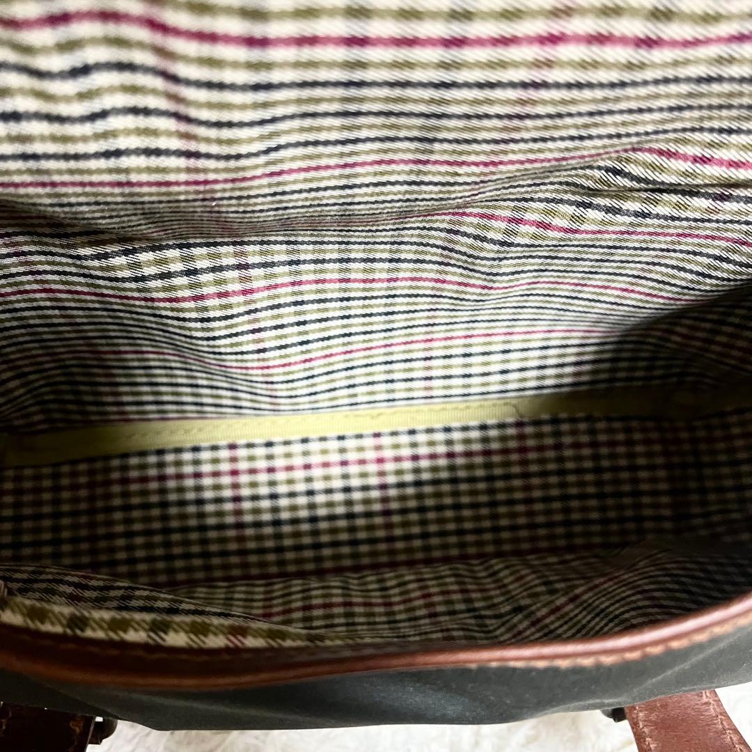 ポロラルフローレン ショルダーバッグ レザー ヴィンテージ 茶色 2層式 棒 鞄