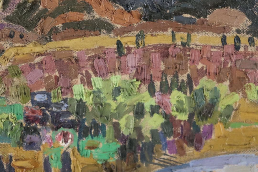 真作保証 高田誠 「早春の妙義」 油彩6号 共シール 文化功労者 日本芸術院会員