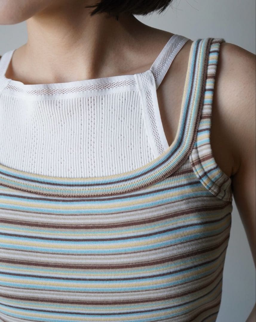 フミカウチダ　MULTICOLOR STRIPE CAMISOLE