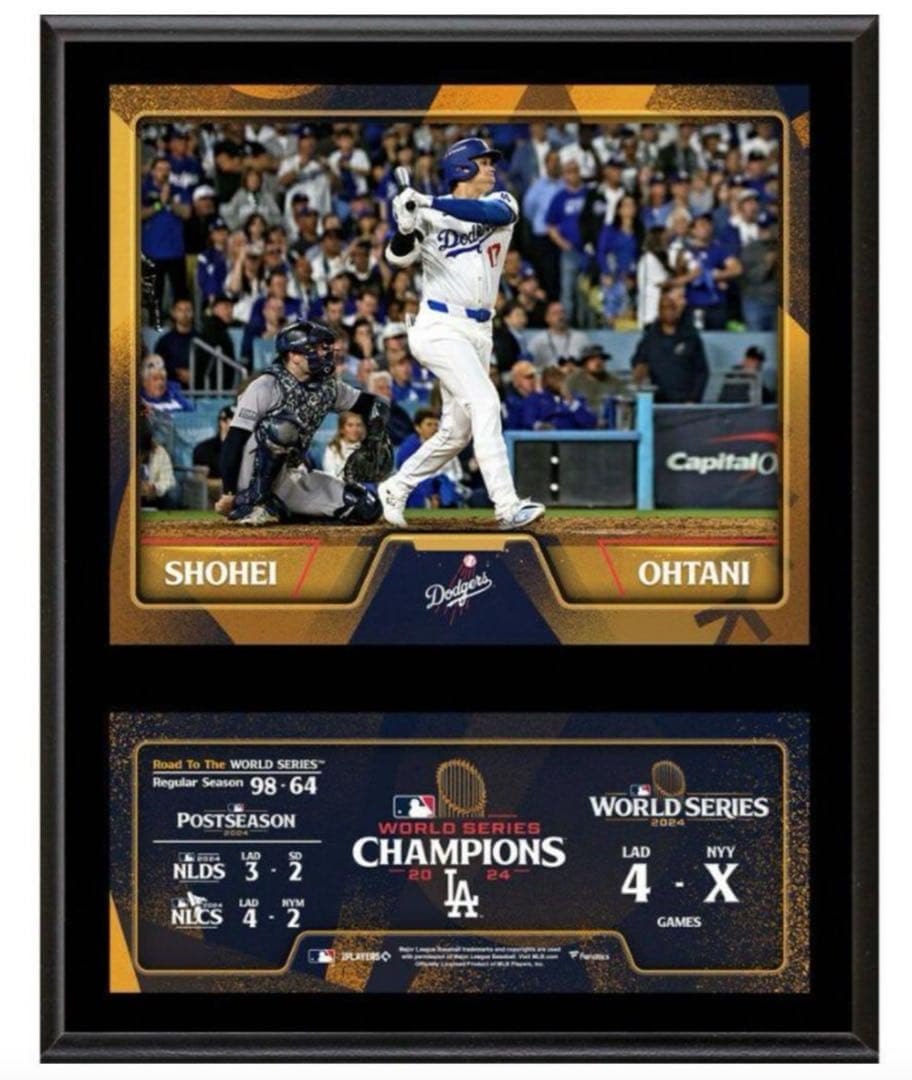 大谷翔平【ワールドシリーズ2024】フォトプラーク（フォトフレーム）MLB