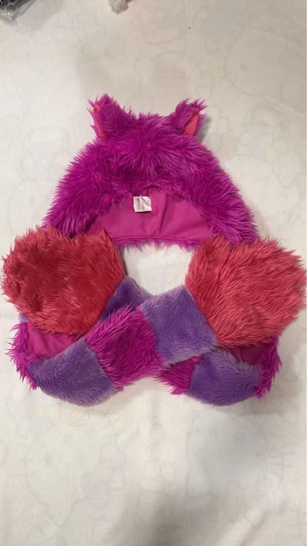 ほディズニー　チャシャ猫　ファンキャップマフラー