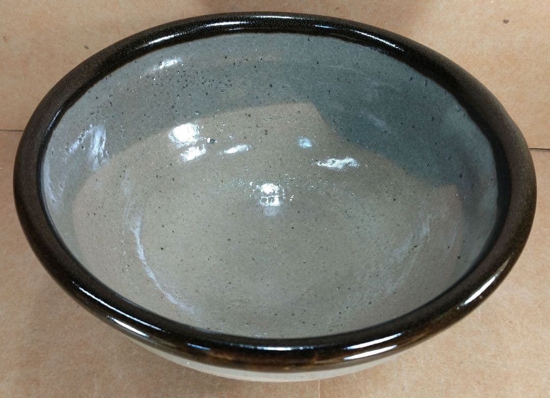 【本物保証】濱田庄司(浜田庄司) 縁黒茶碗 共箱 益子焼 人間国宝 未使用