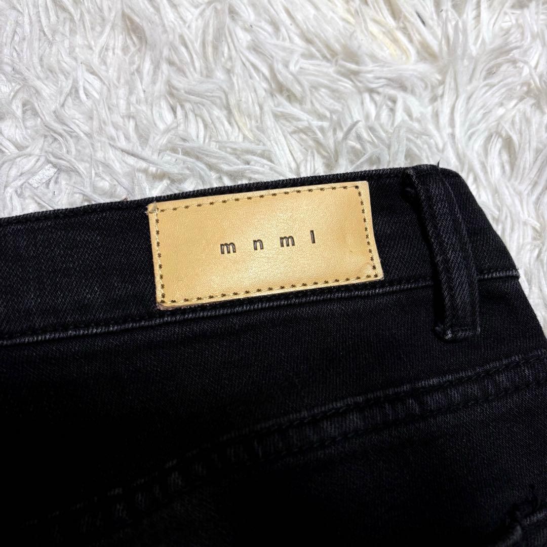 【極美品】mnmlミニマル　ダメージ加工スキニーデニムジーンズ　バンダナ　w30