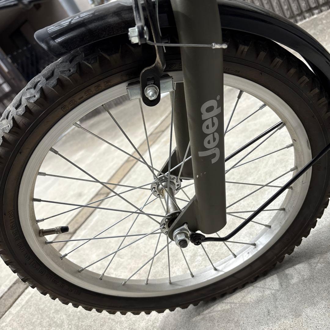 Jeep 18インチ 幼児用自転車 オリーブグリーン　※手渡し