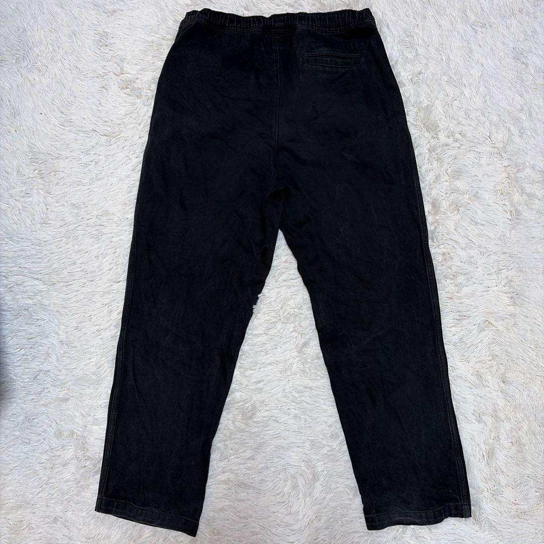 アディダスオリジナルス ロゴ刺繍 イージー ワイドデニム ブラック