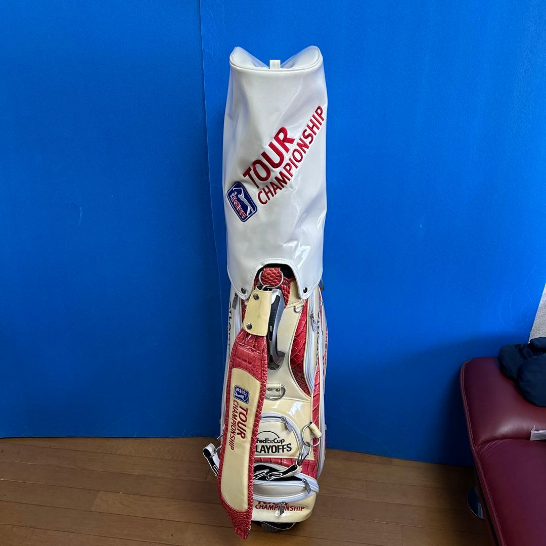 激レア モデル プロ PGATOUR 赤クロコ キャディバッグ 3点式