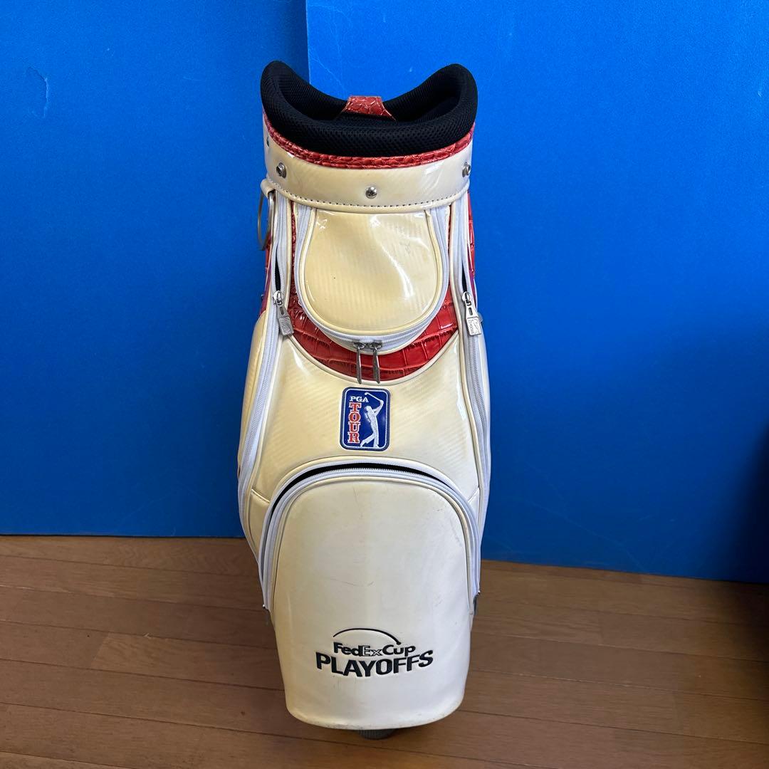 激レア モデル プロ PGATOUR 赤クロコ キャディバッグ 3点式