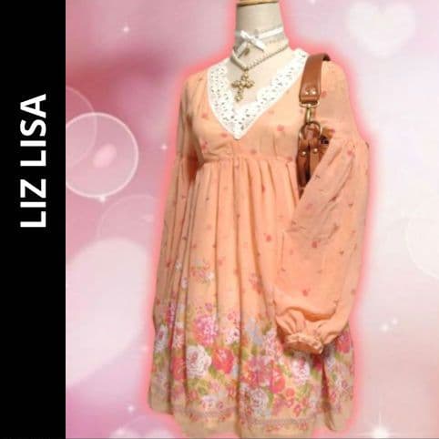 リズリサ 平成ギャル y2k 姫ロリ 姫ギャル コケット 花柄 ふりふり