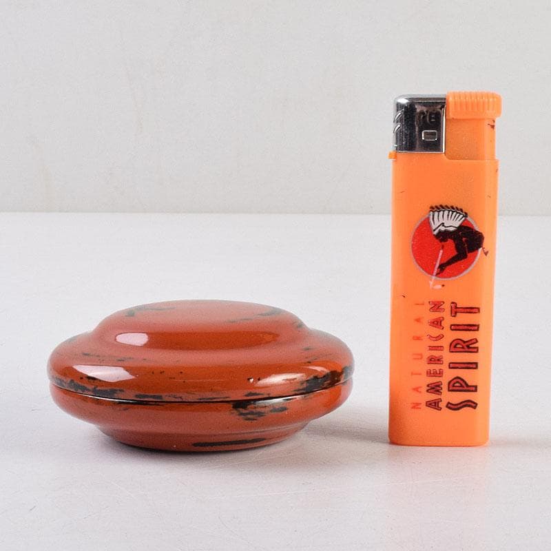 茶道具　根来塗　時代根来　香合　大徳寺大綱和尚極め書　V　R9259