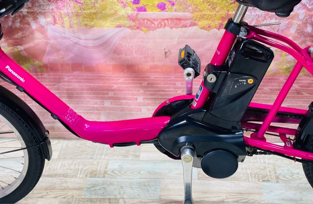 K1981 電動自転車パナソニック子供乗せ 20インチ 8.9Ah ピンク