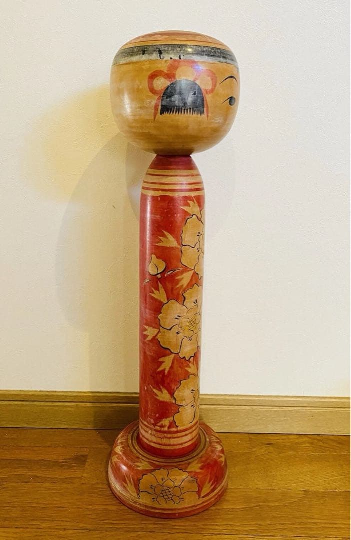 中古　こけし　日本　人形　木製　特大　本多伸夫　55cm コレクション　伝統