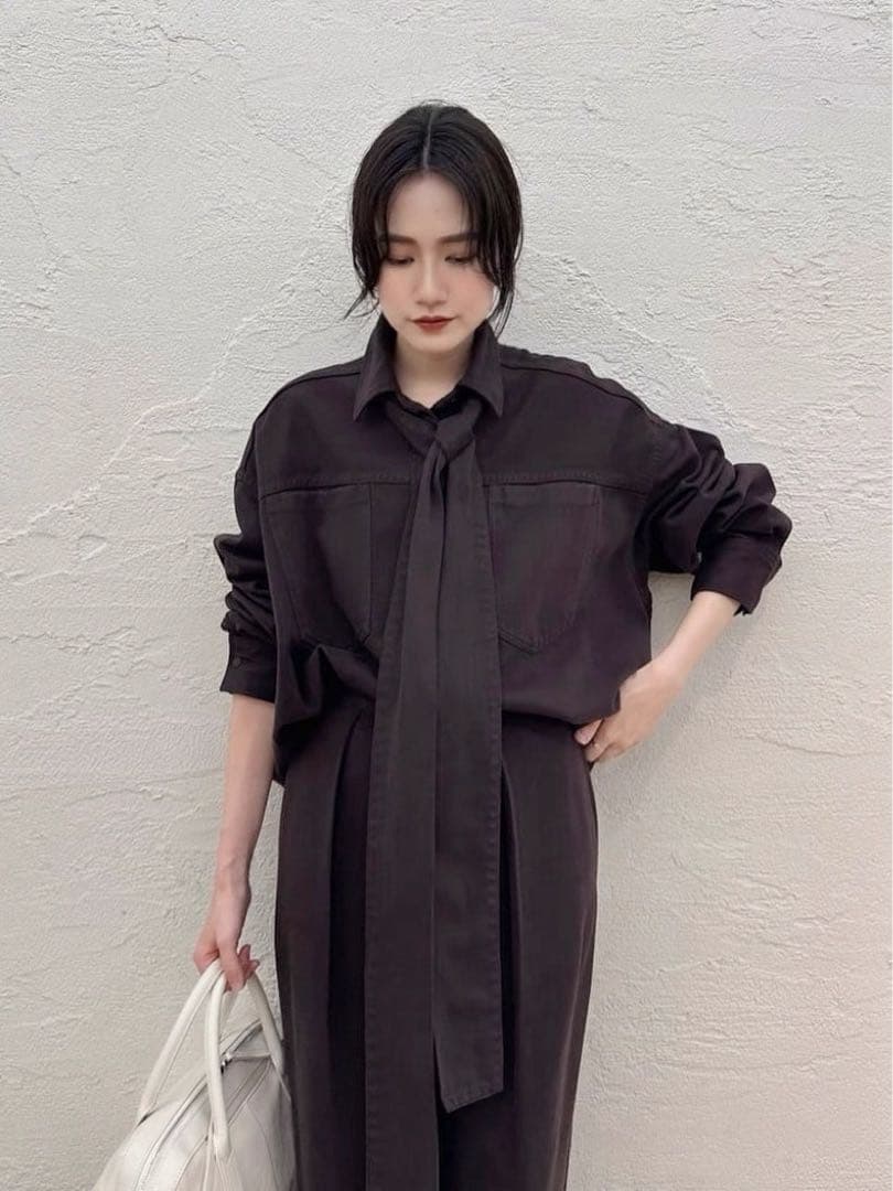 Whim Gazette デニムボウタイシャツ