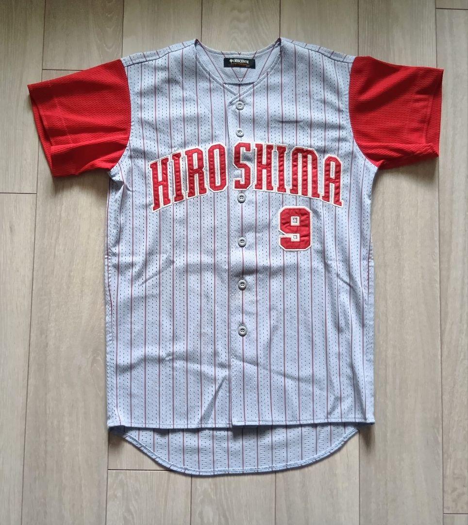 【当時物】広島　東洋　カープ　緒方　ビジター　ユニフォーム　デサント　S