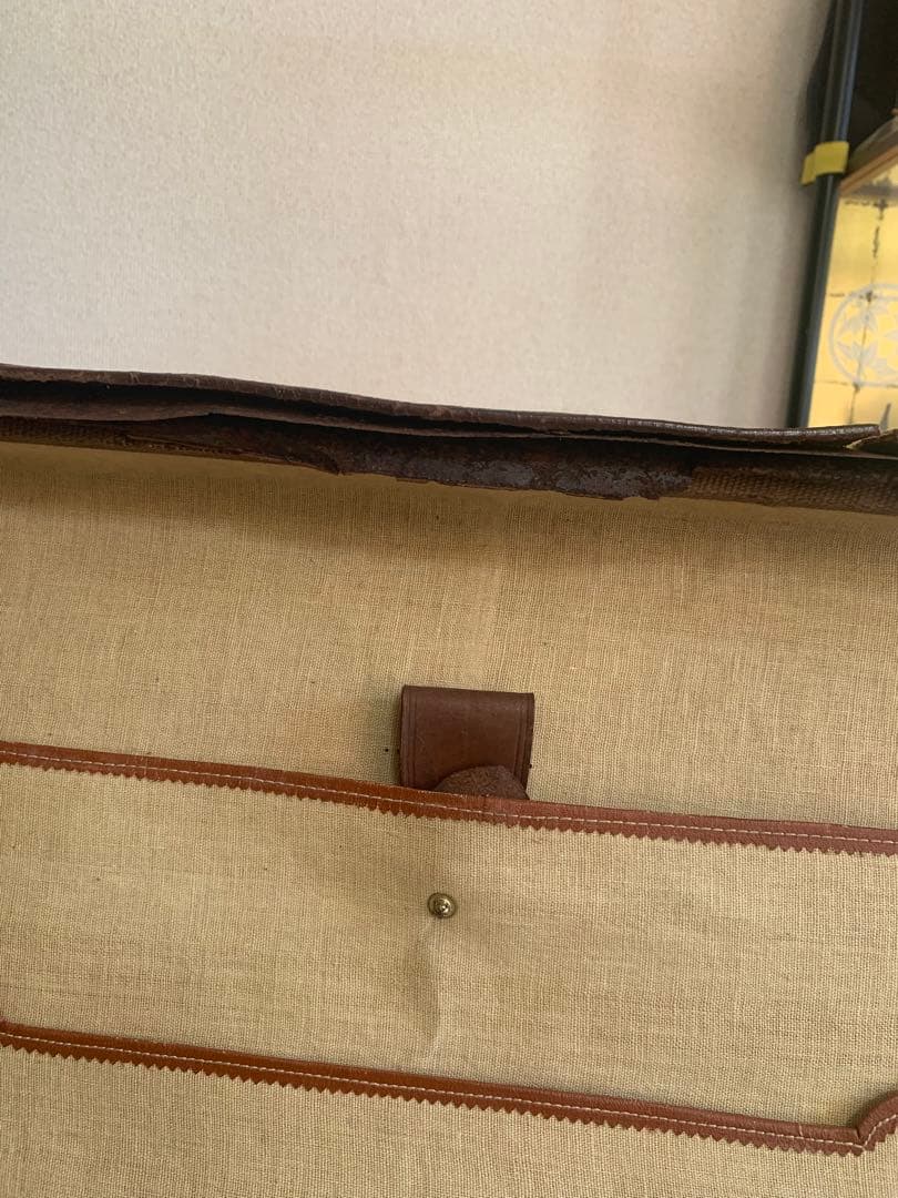 昔のトランクケース　柳行李 革　やなぎごうり 　店舗什器　アンティーク　レア