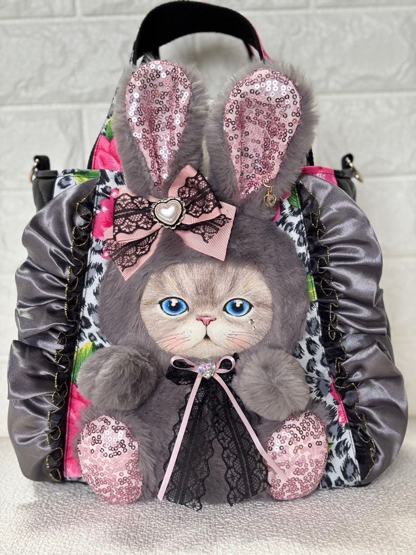 あ*い様 コヤンイサムチョン　ハンドメイド　フリルトートバッグ　ヒョウ柄　ルミち