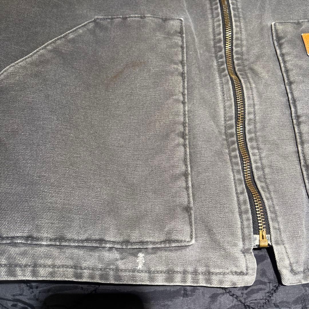 【希少グレー・Lサイズ】カーハート ダックベスト V02 029 メキシコ製