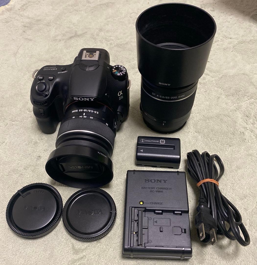値下げ シャッター回数1197回 SONY α58 SLT-A58Wズームセット