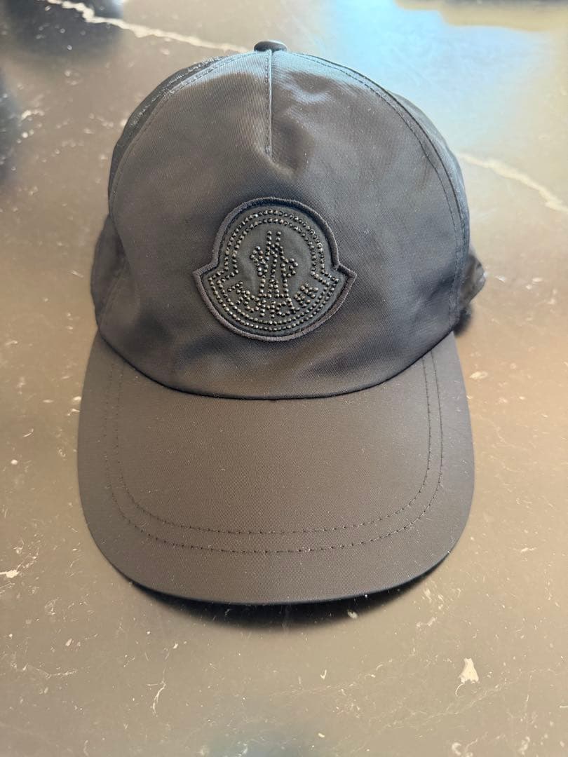 MONCLER モンクレール キャップ 黒 クリスタルロゴ 希少モデル