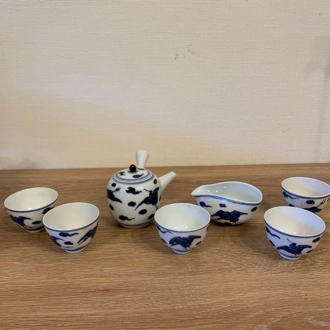 初代 道八 茶器　　鹤の図　259