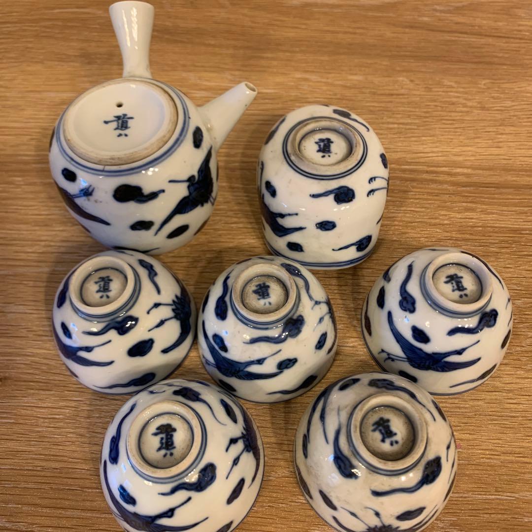 初代 道八 茶器　　鹤の図　259