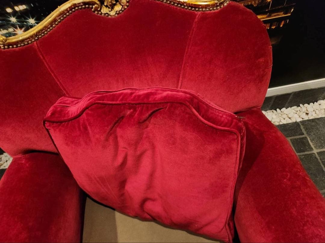 ノットアンティークス　シングルソファ エンペラーズチェア　ロココ　彫刻