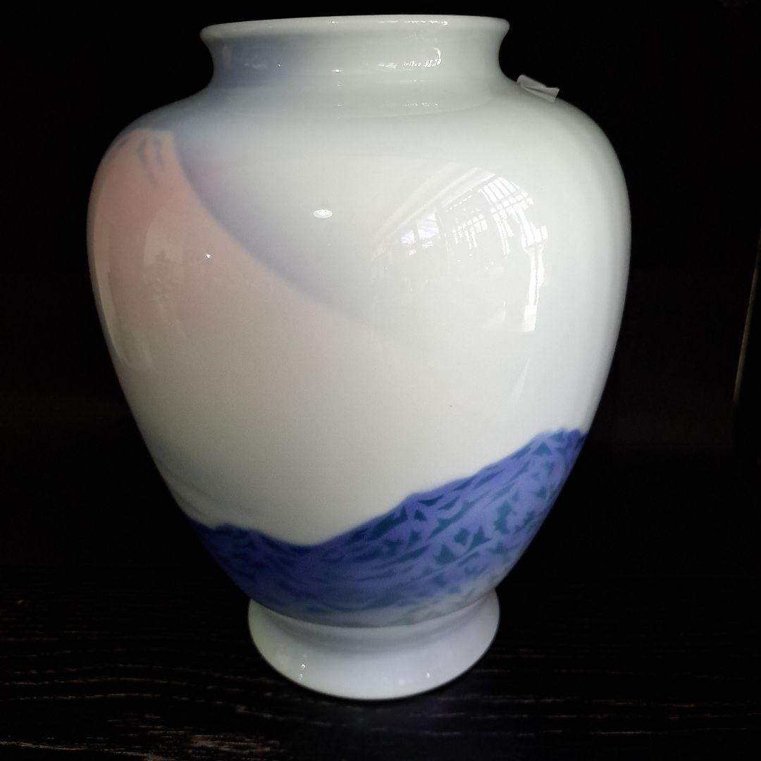 お値下げ中　伊万里　官窯　皇室御用窯　深川製　飾壺　朝焼赤富士図