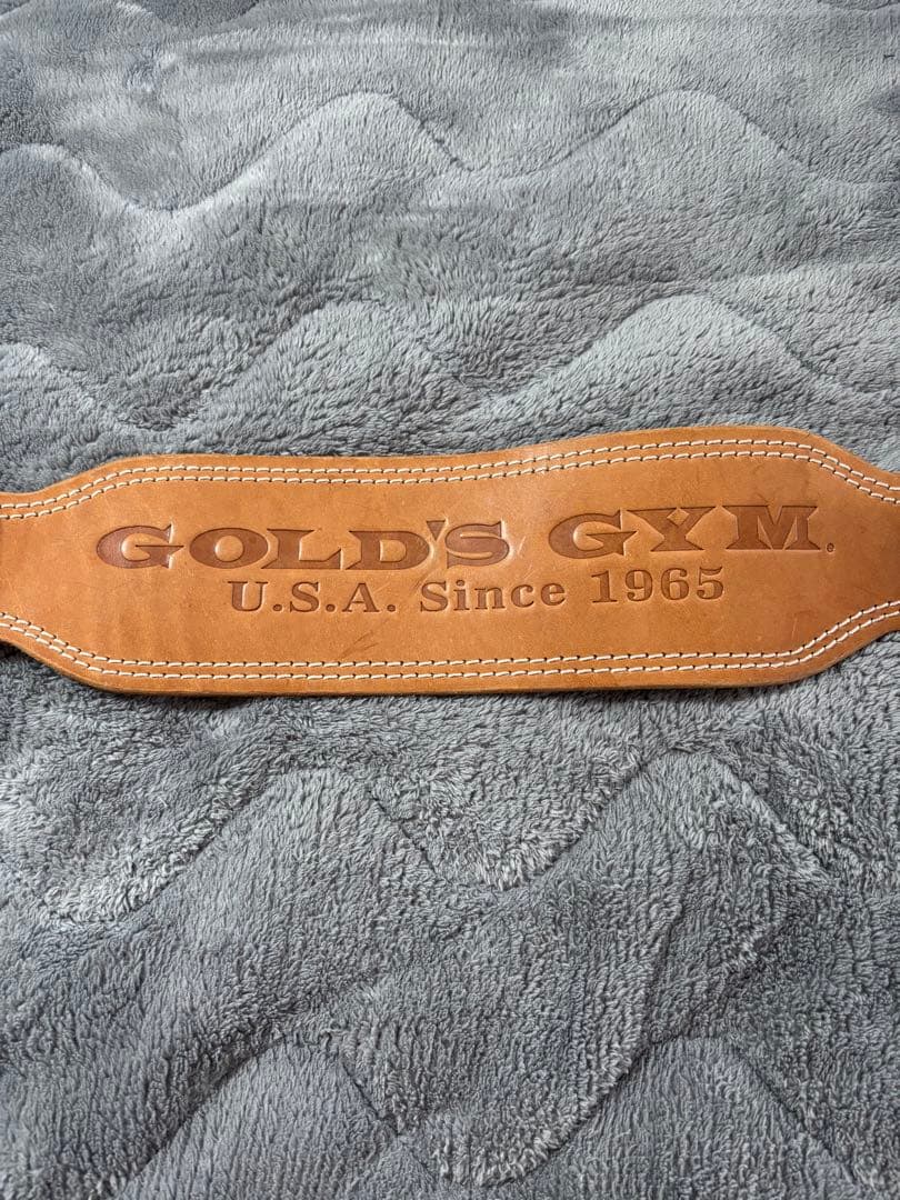 GOLD'S GYM レザー ベルト EX ブラウン Sサイズ