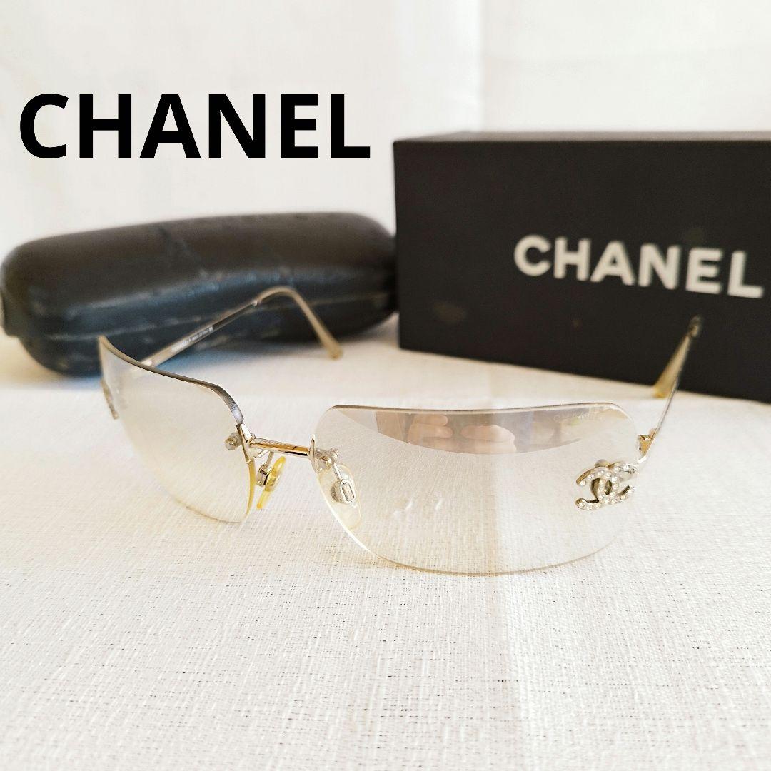 CHANEL　サングラス　4017-D　グラデーション　ココマーク　リムレス
