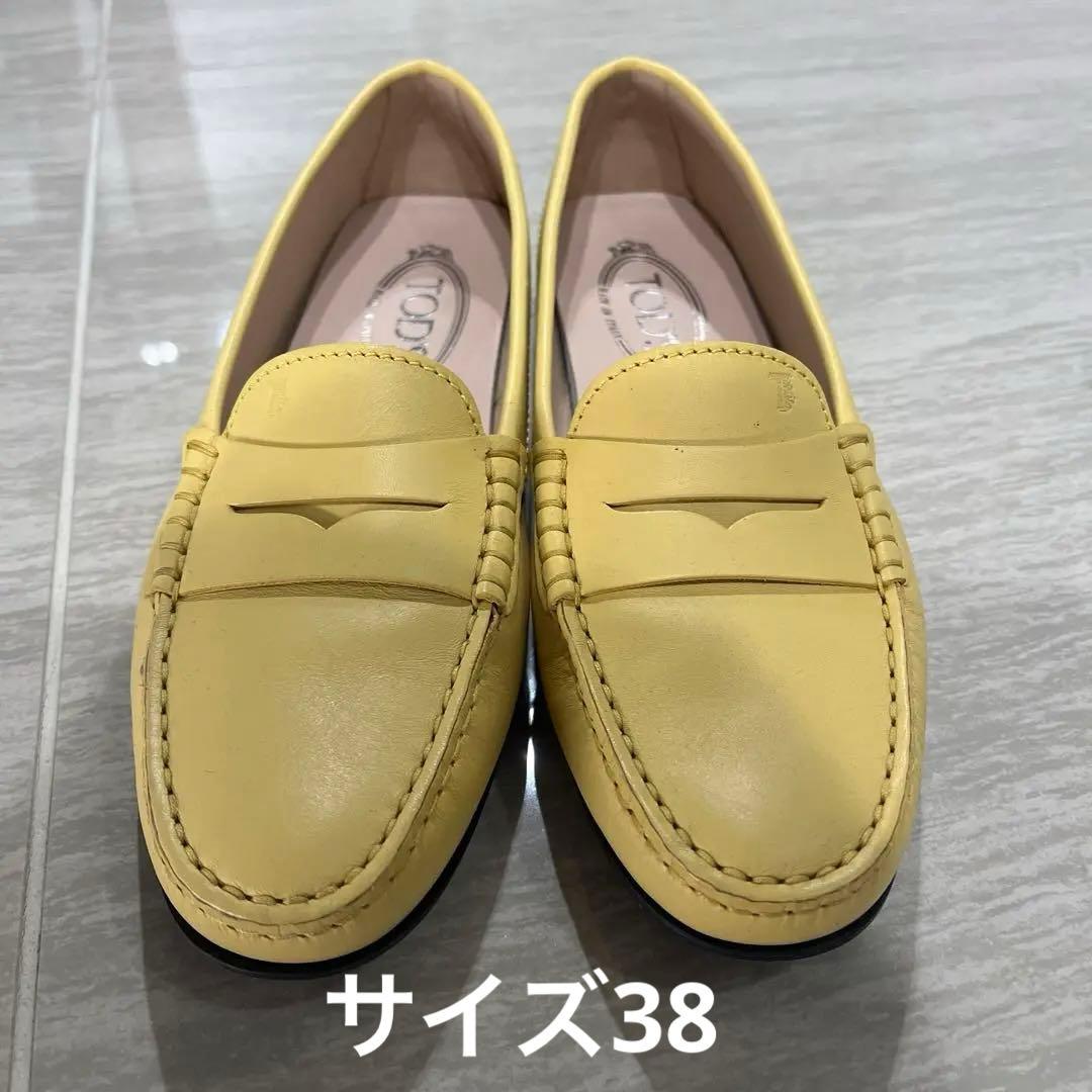 TOD'S モカシン イエロー サイズ38