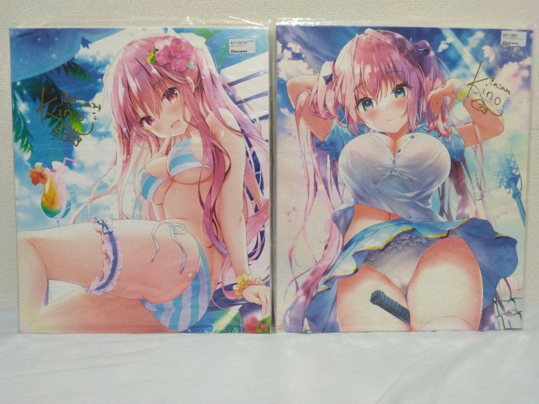 きのこのみ(kino) キャンバスアートサイン入 2点セット