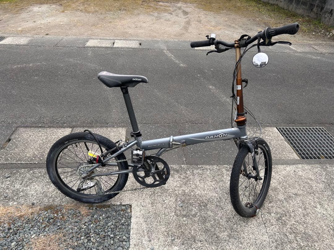 基本引き取り　ダホン 折りたたみ自転車 グレー　8段変速