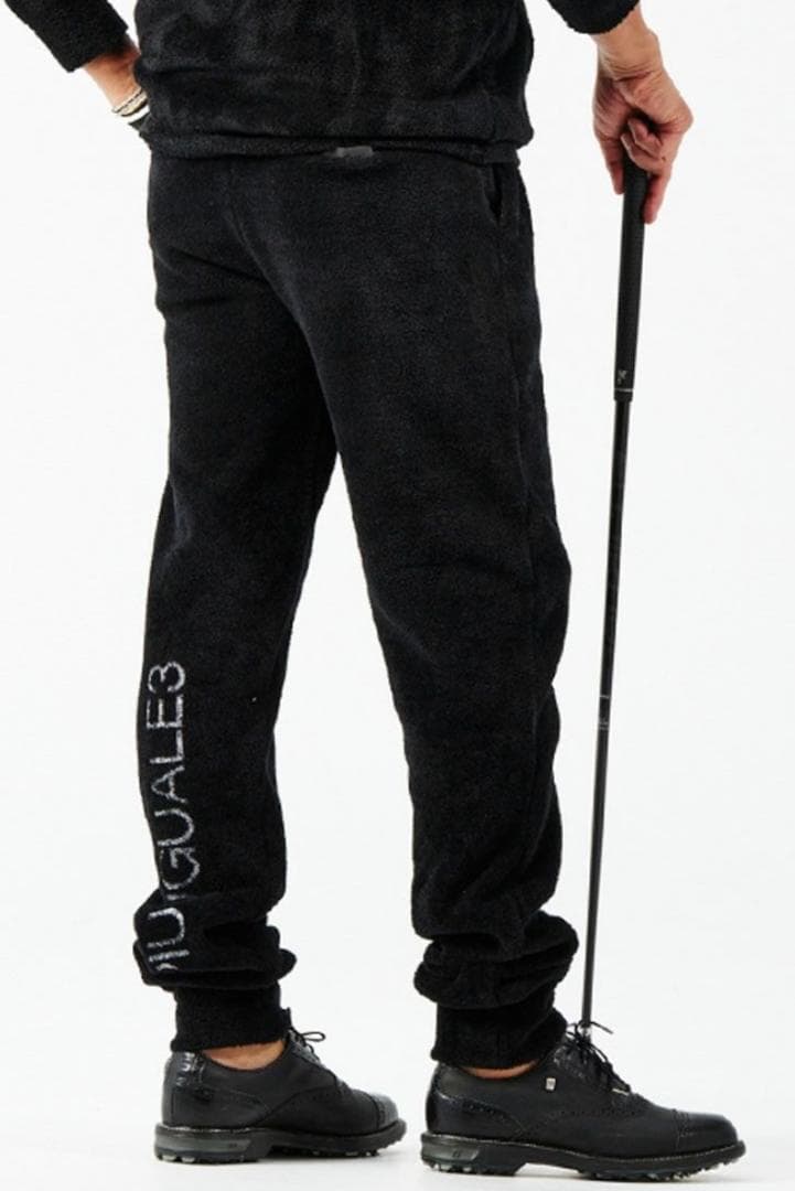 L【未使用】1PIU1UGUALE3 GOLF×戸賀敬城 シャギーリブパンツBK