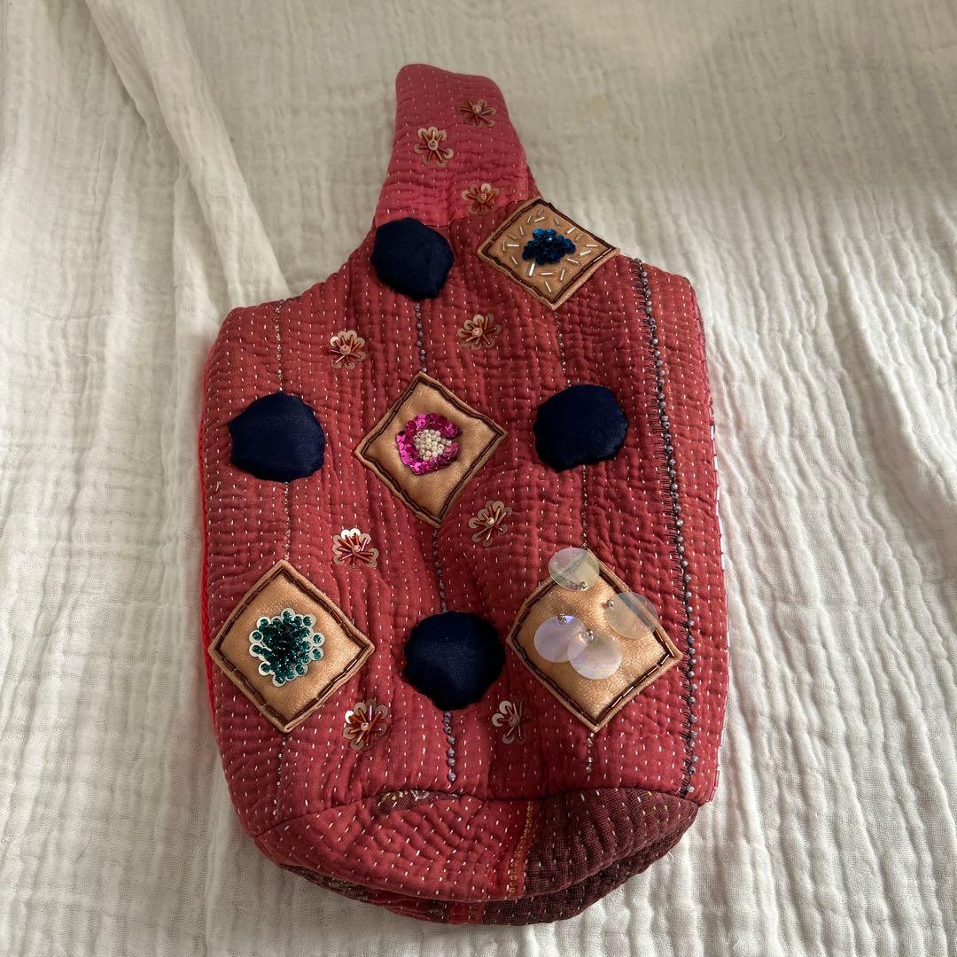 ✨️美品✨️oru 裂き編みバケツバック 一点物