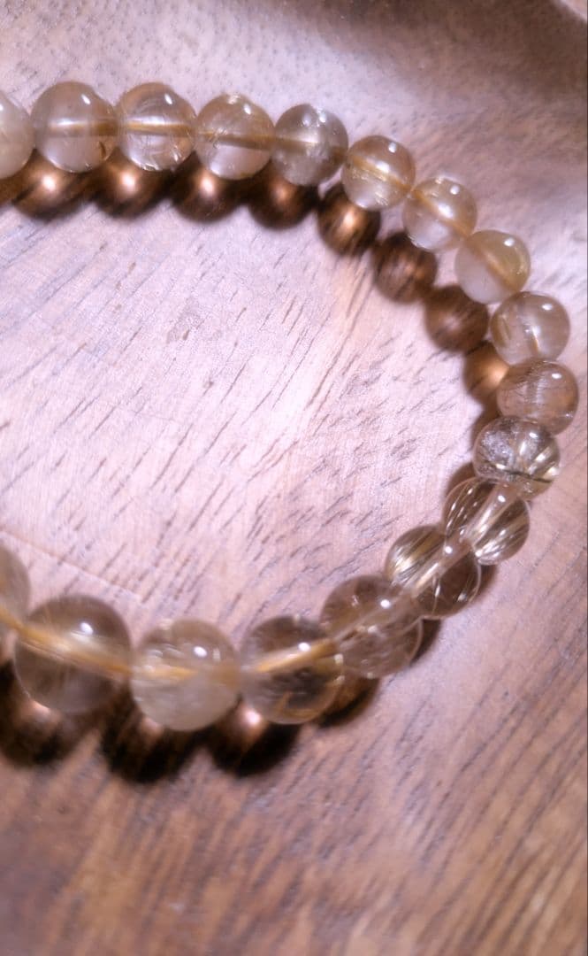 天然石 約8mm　２３粒　ゴールドルチルクォーツ　金運　臨時収入　開運