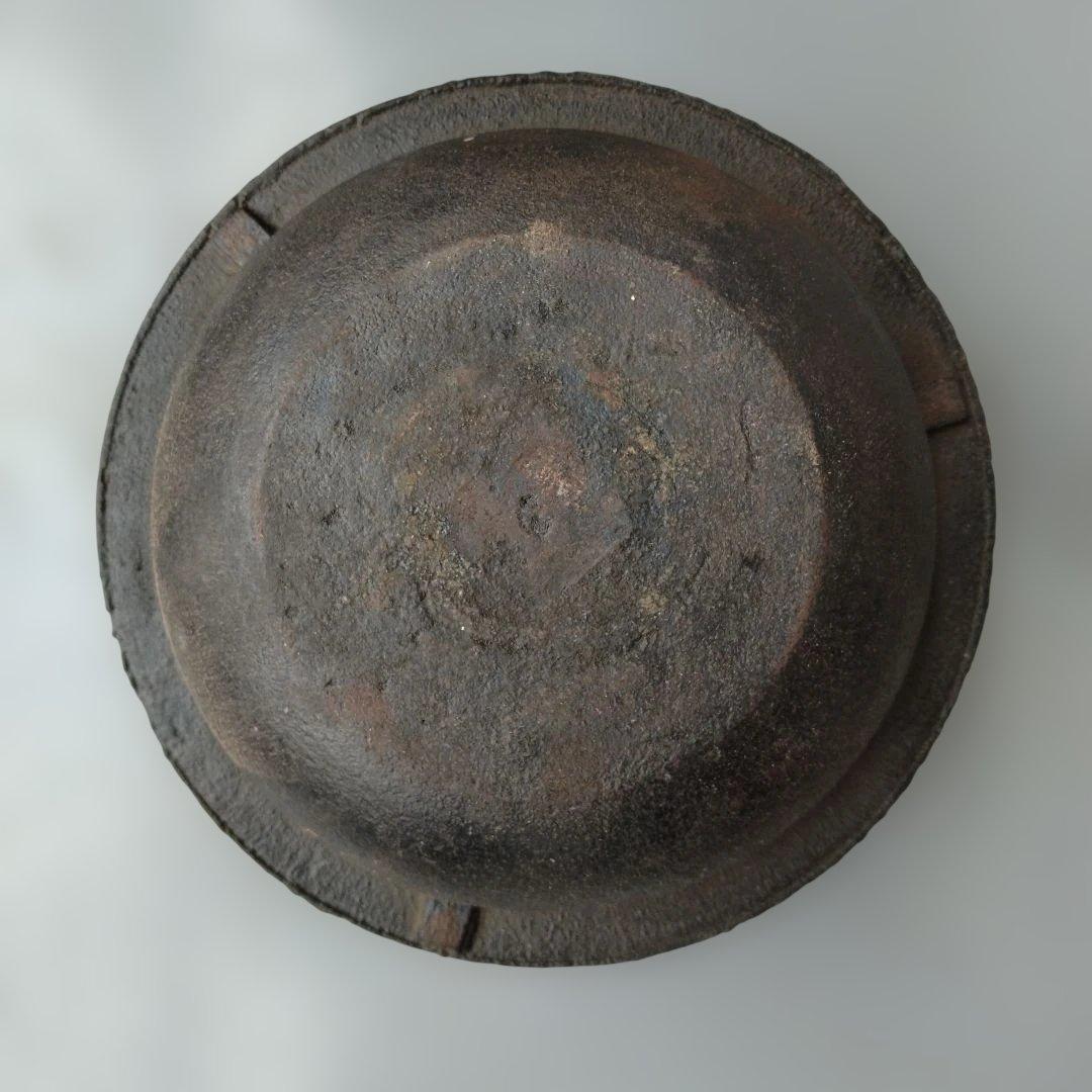 鉄製 朝鮮茶釜 蓋付き 風炉電熱器　敷板セット