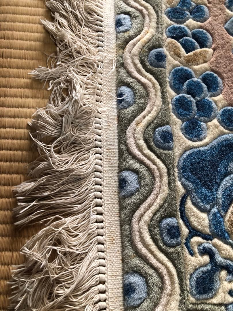 山形緞通 オリエンタルカーペットえびかずら宝相華 80×150