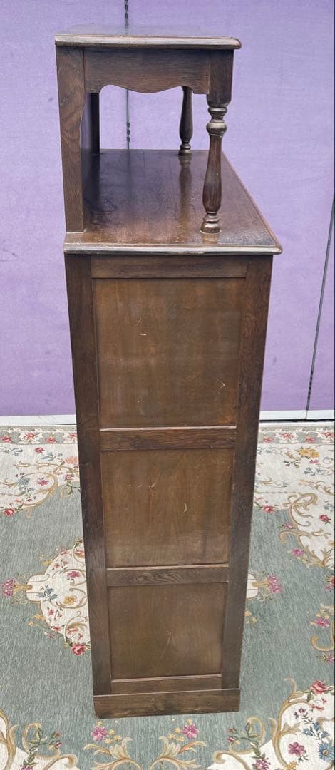 木製ガラス扉キャビネットアンティーク