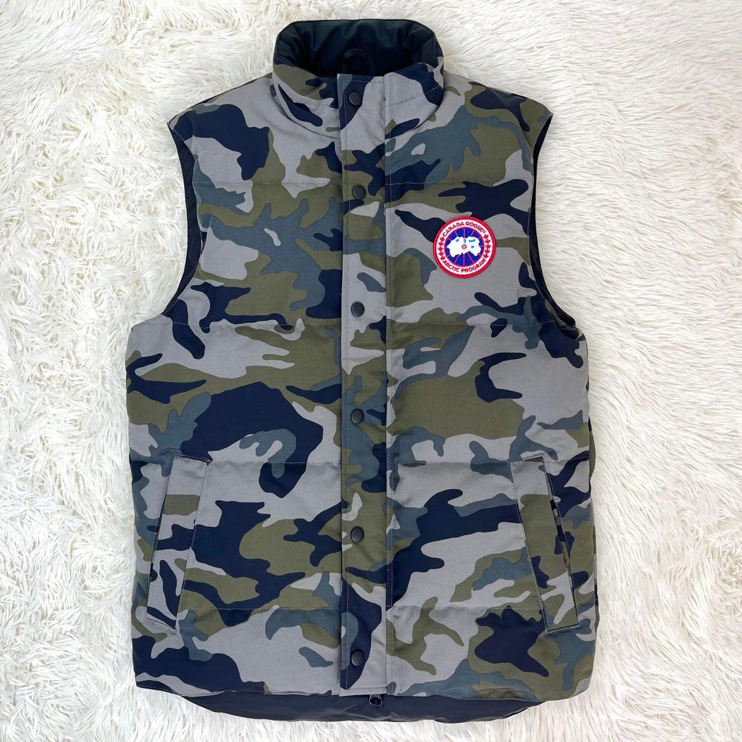 【激レア/美品】カナダグース ギャルソンベスト カモ柄 ミリタリー 迷彩 S