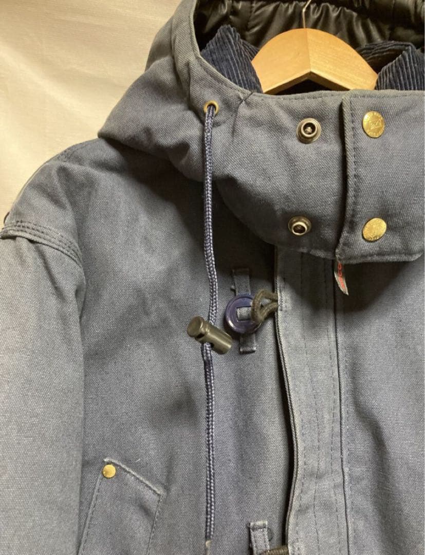 TOUGH DUCK フード付きダウンジャケット L ネイビー　タフダック